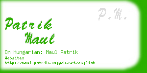 patrik maul business card